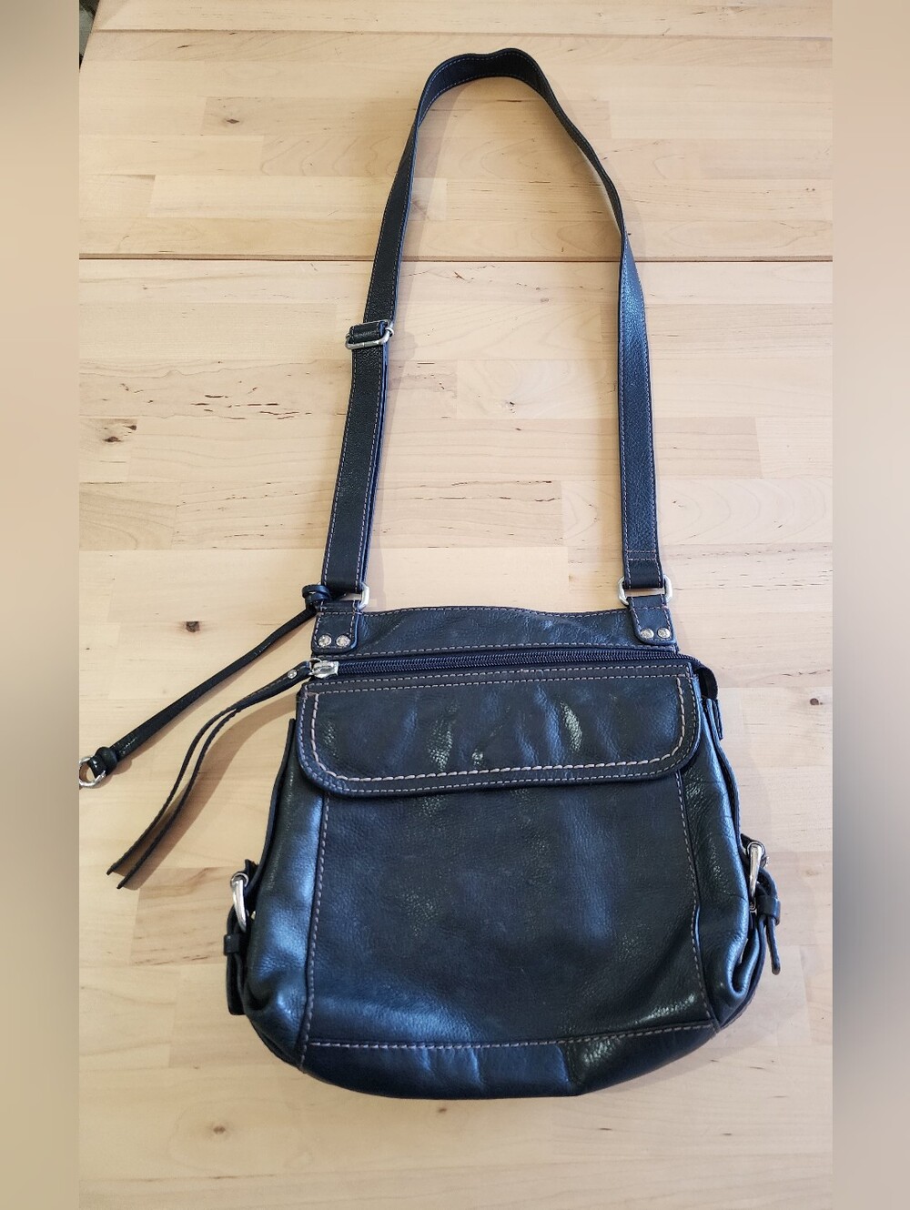 Fossil | Vintage Leather Organizer Crossbody Bag | Espresso Brown
